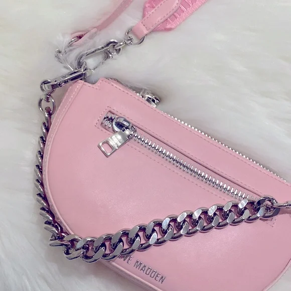 Steve Madden Cobraa Pink Crossbody New Excellent Condition - Picture 8 of 16